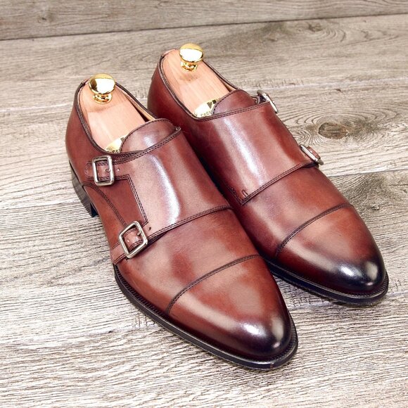 * NIB * $450 Pastori DI BIANCO Remus US 9 M Italian Monkstrap o * add $15 Trees main image 7